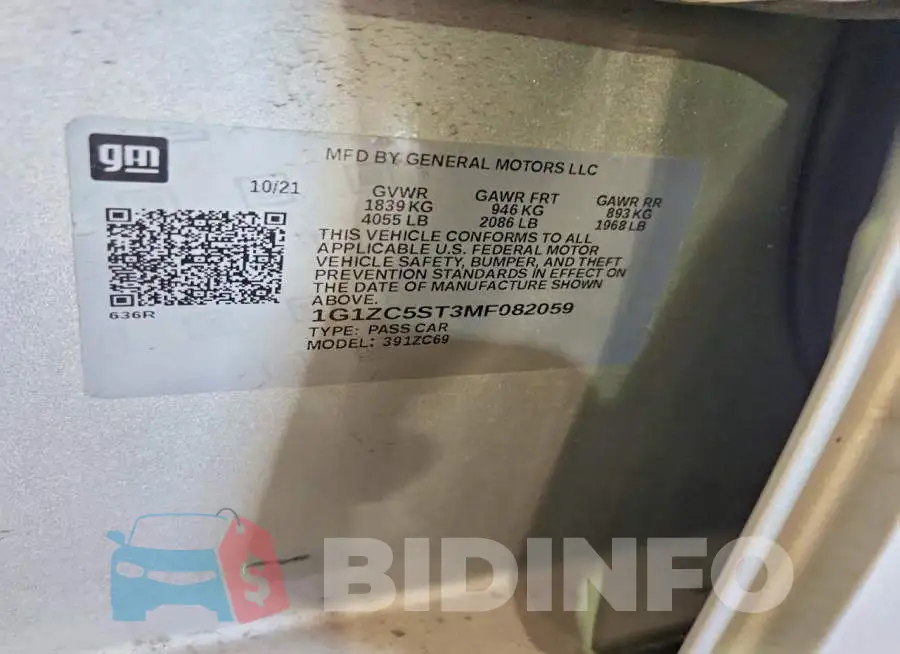 1G1ZC5ST3MF082059 Photo# 12
