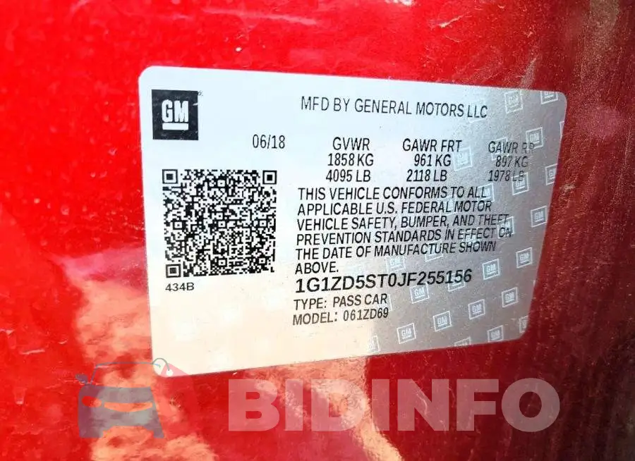 1G1ZD5ST0JF255156 Photo# 12