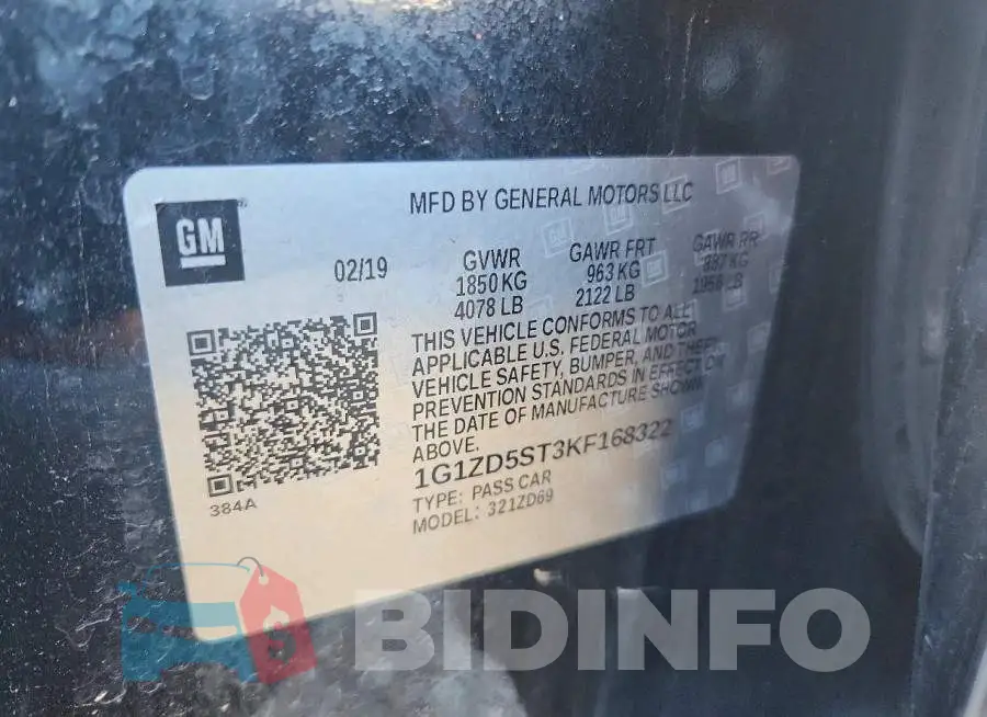 1G1ZD5ST3KF168322 Photo# 12