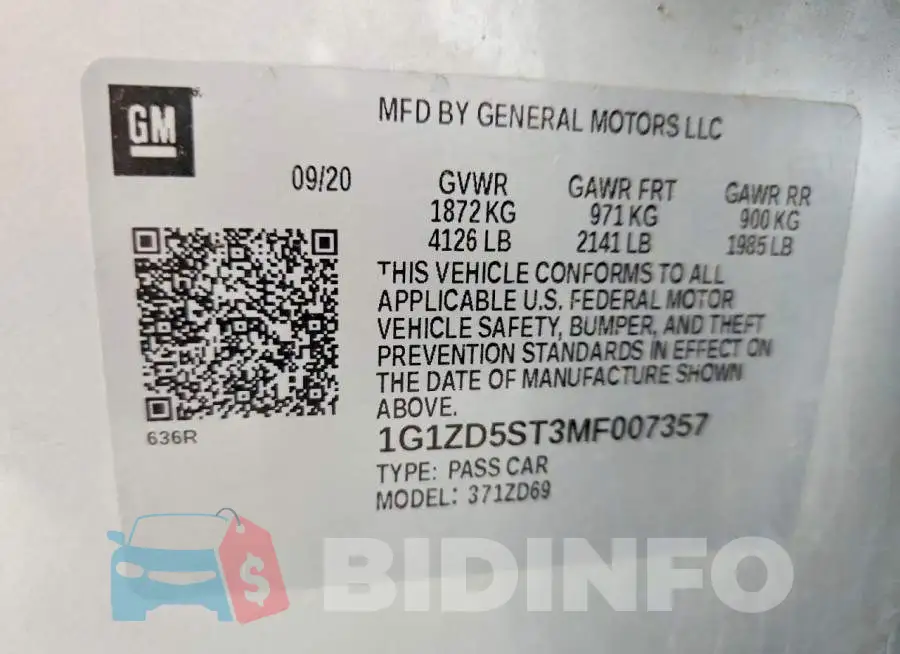 1G1ZD5ST3MF007357 Photo# 12