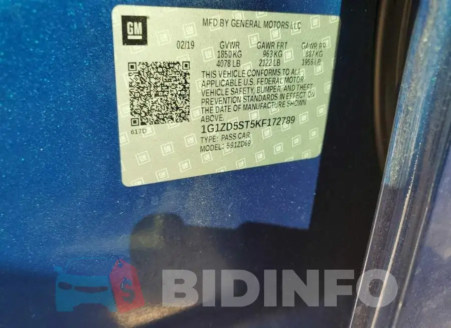 1G1ZD5ST5KF172789 Photo# 12
