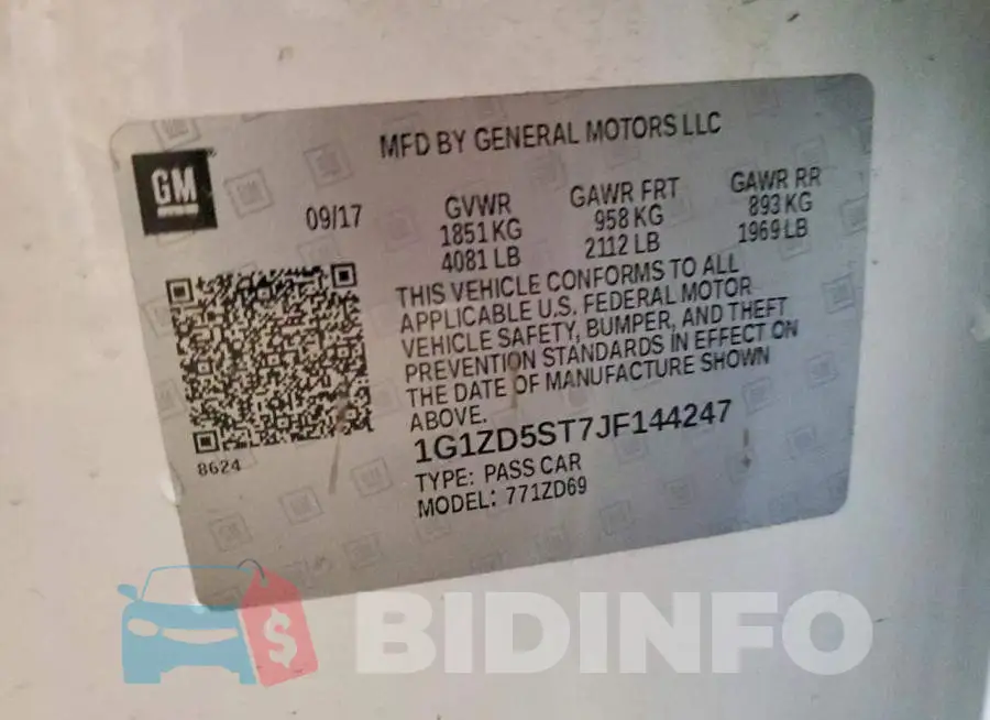 1G1ZD5ST7JF144247 Photo# 12