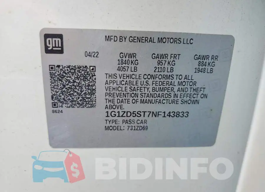 1G1ZD5ST7NF143833 Photo# 12