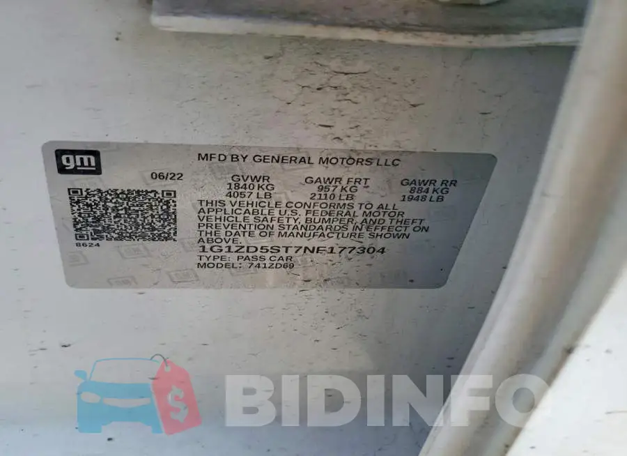 1G1ZD5ST7NF177304 Photo# 12