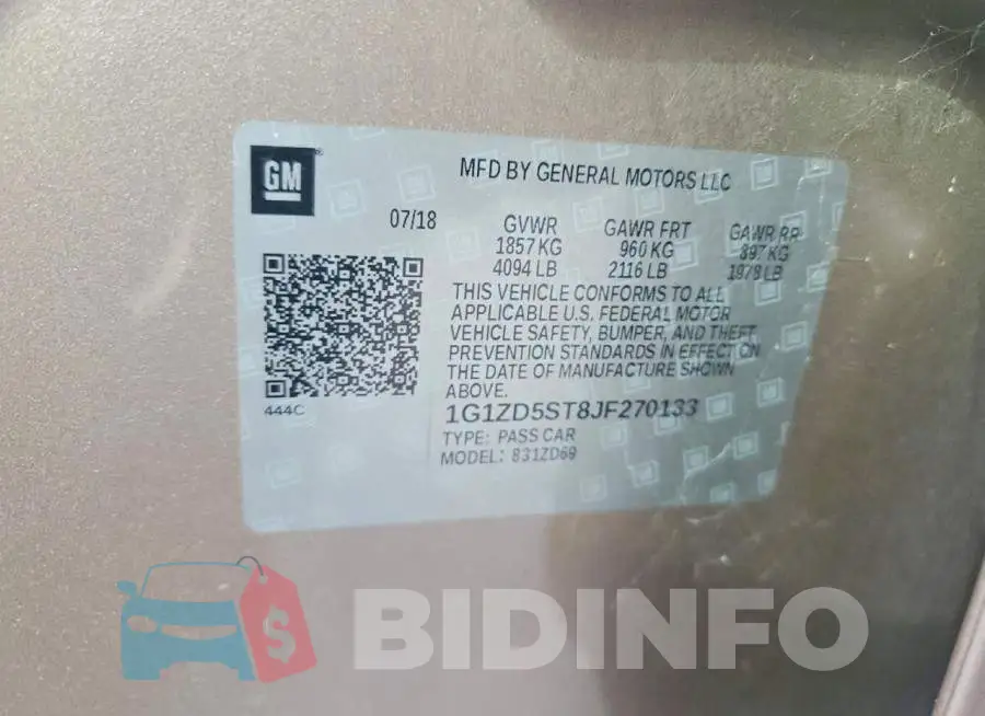 1G1ZD5ST8JF270133 Photo# 12