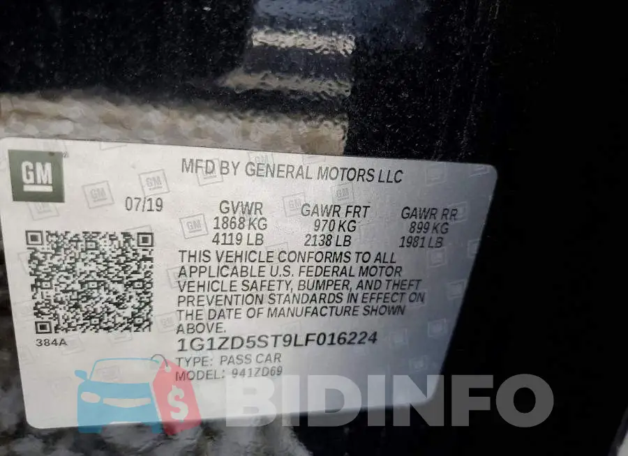 1G1ZD5ST9LF016224 Photo# 12
