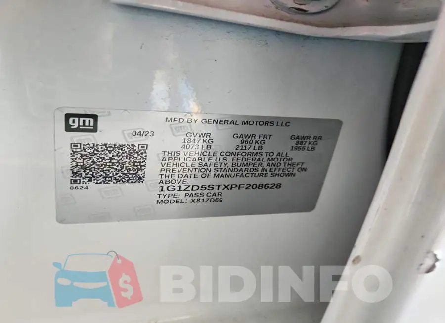 1G1ZD5STXPF208628 Photo# 12