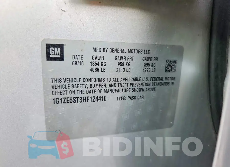 1G1ZE5ST3HF124410 Photo# 12
