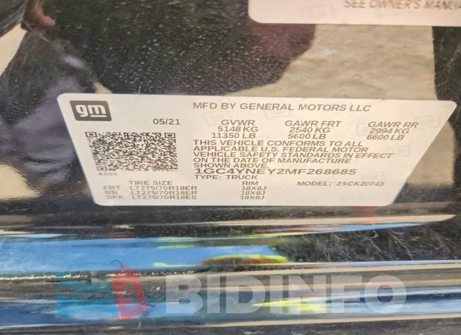 1GC4YNEY2MF268685 Photo# 12