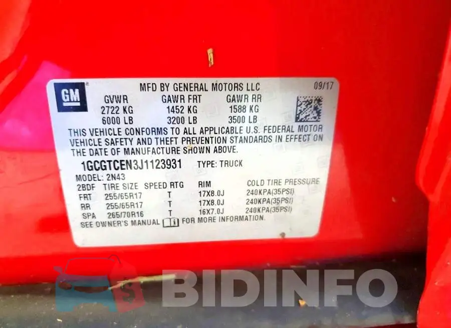 1GCGTCEN3J1123931 Photo# 12