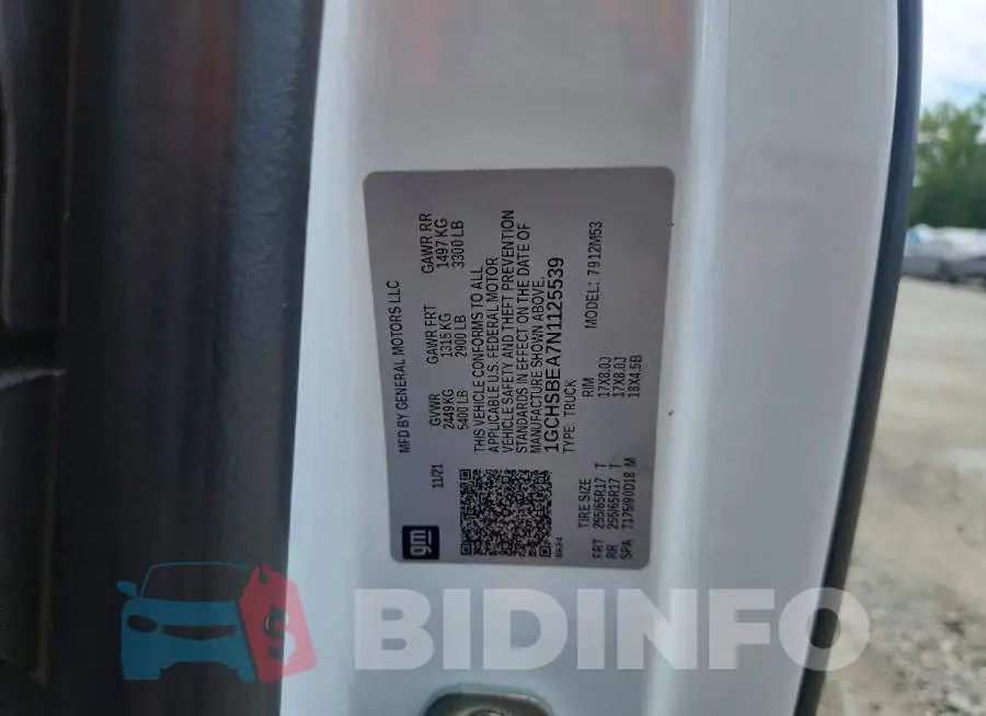 1GCHSBEA7N1125539 Photo# 12