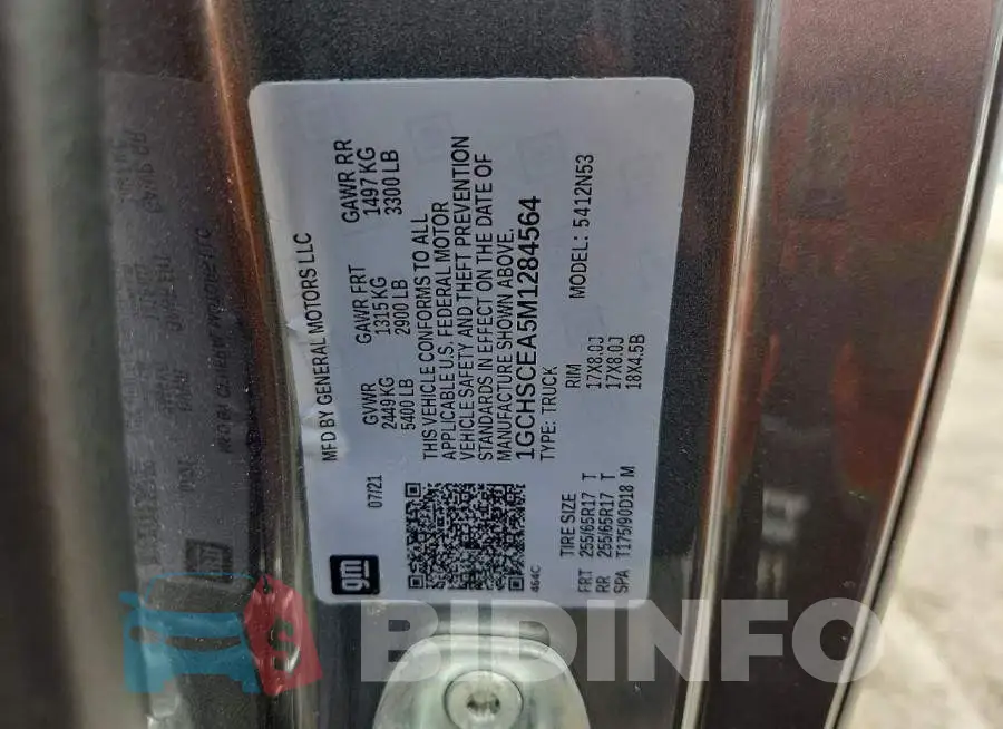 1GCHSCEA5M1284564 Photo# 12