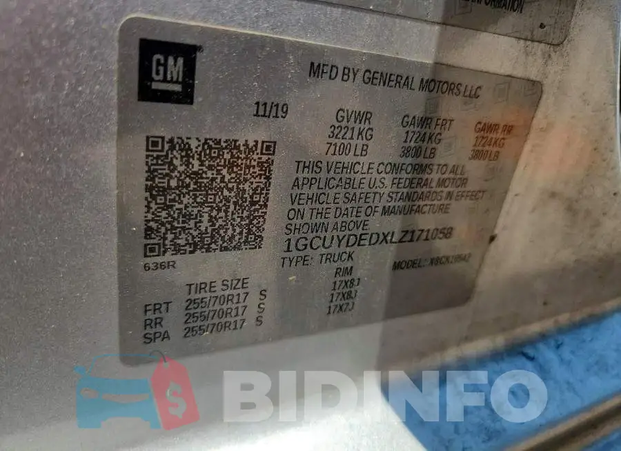 1GCUYDEDXLZ171058 Photo# 12