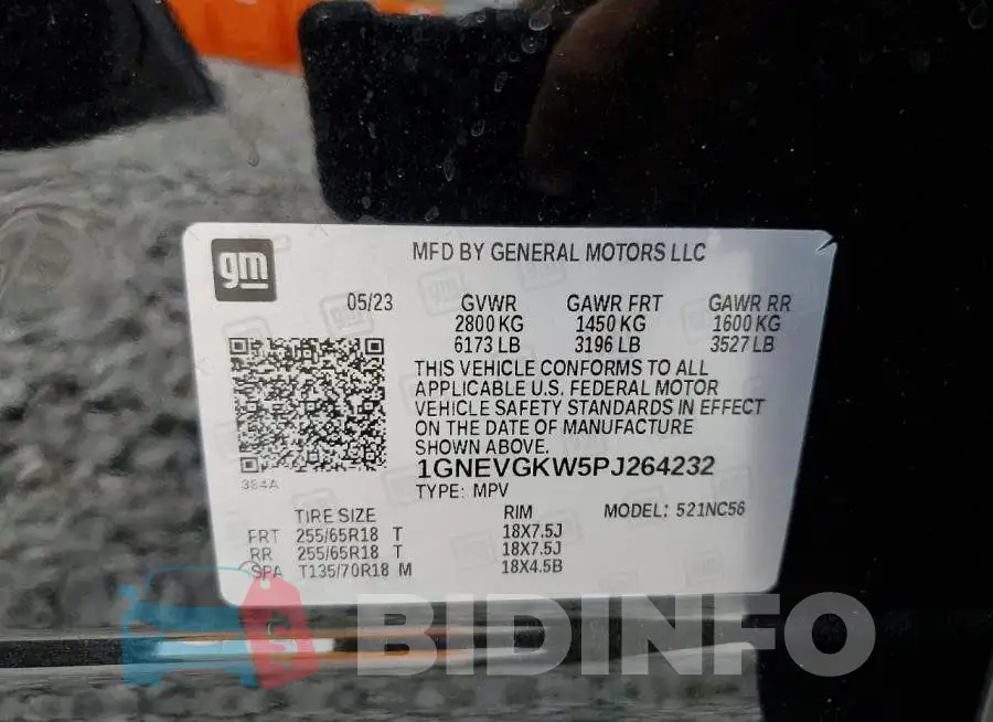 1GNEVGKW5PJ264232 Photo# 13