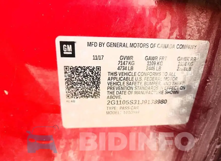 2G1105S31J9138980 Photo# 12