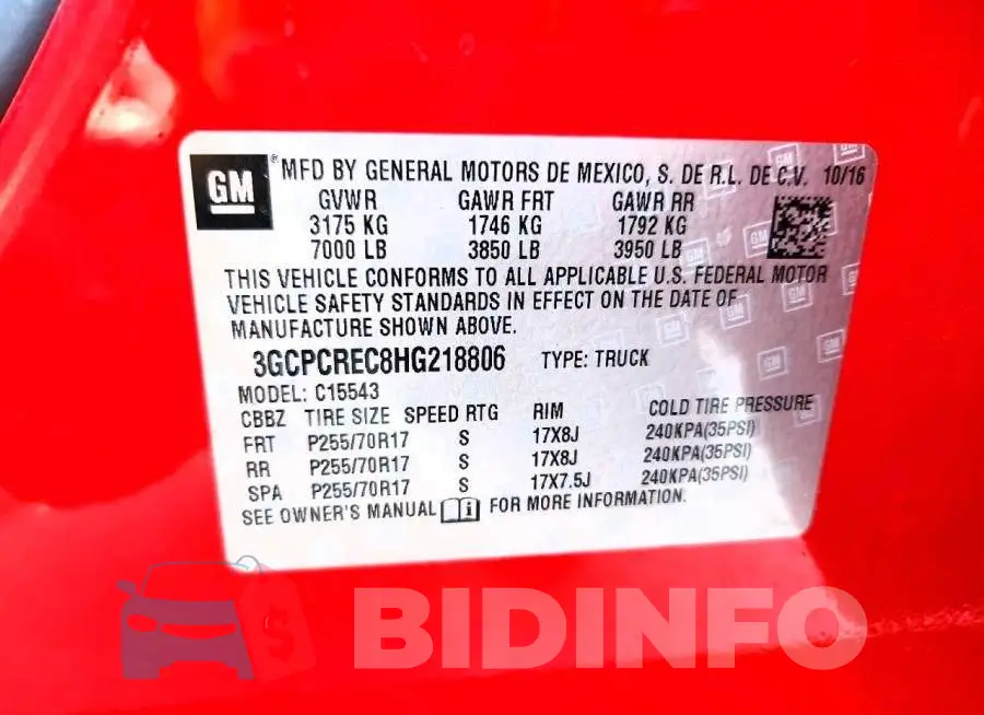3GCPCREC8HG218806 Photo# 12
