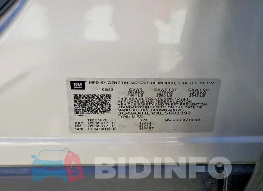 3GNAXHEVXLS691397 Photo# 13