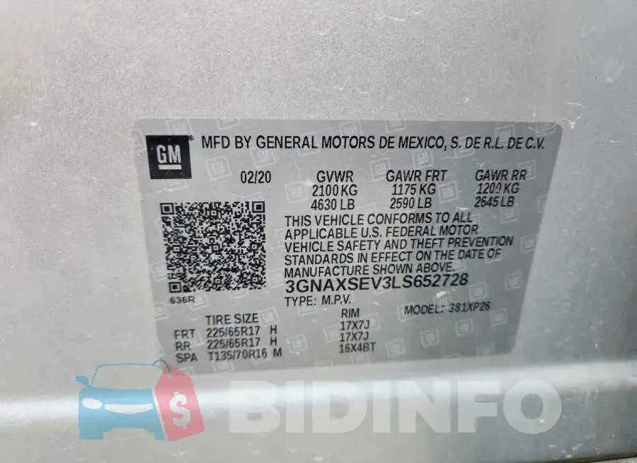 3GNAXSEV3LS652728 Photo# 13