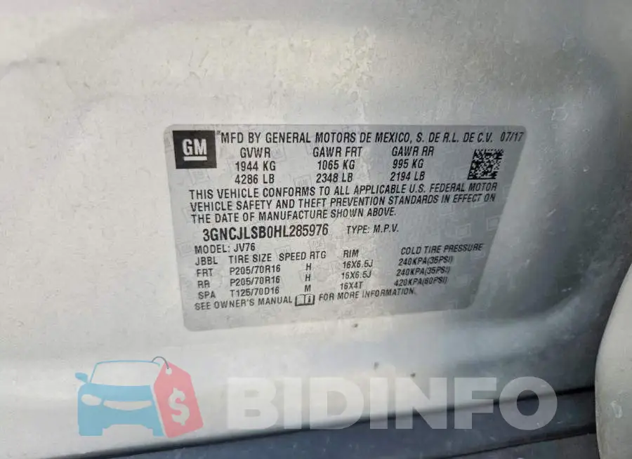 3GNCJLSB0HL285976 Photo# 12