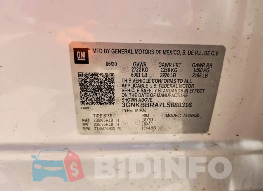 3GNKBBRA7LS680316 Photo# 12