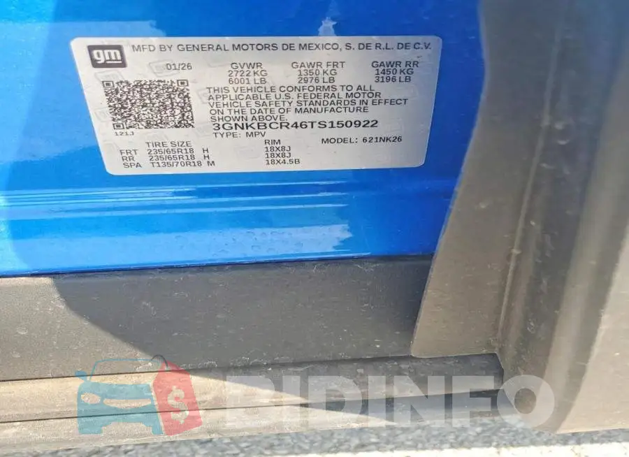 3GNKBCR46TS150922 Photo# 13