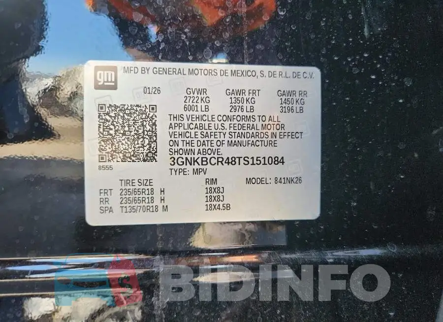 3GNKBCR48TS151084 Photo# 13