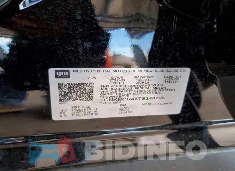3GNKBCR4XTS144296 Photo# 13