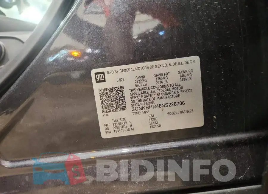 3GNKBHR48NS226706 Photo# 13
