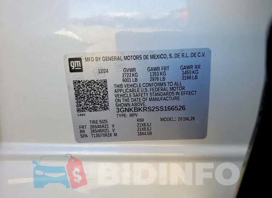 3GNKBKRS2SS166526 Photo# 14