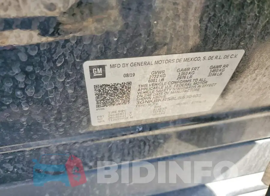 3GNKBKRS8LS530403 Photo# 13