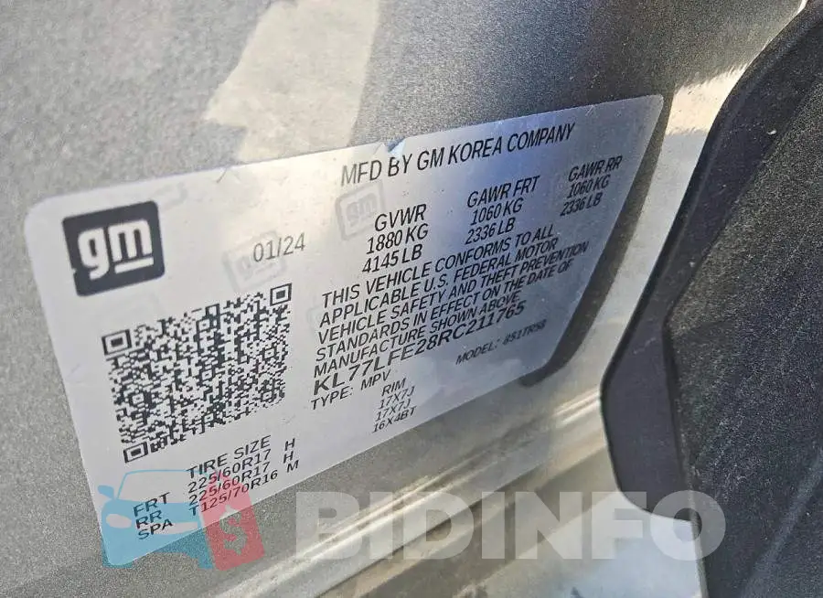KL77LFE28RC211765 Photo# 13