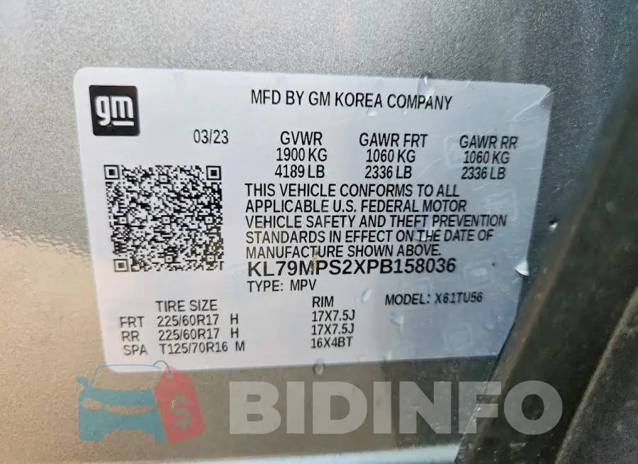 KL79MPS2XPB158036 Photo# 14