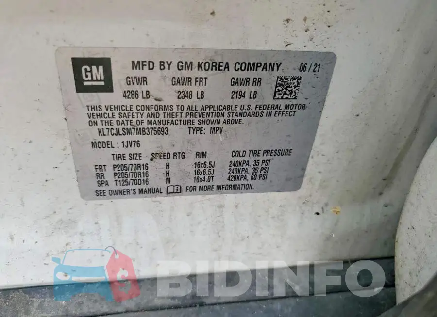 KL7CJLSM7MB375693 Photo# 12