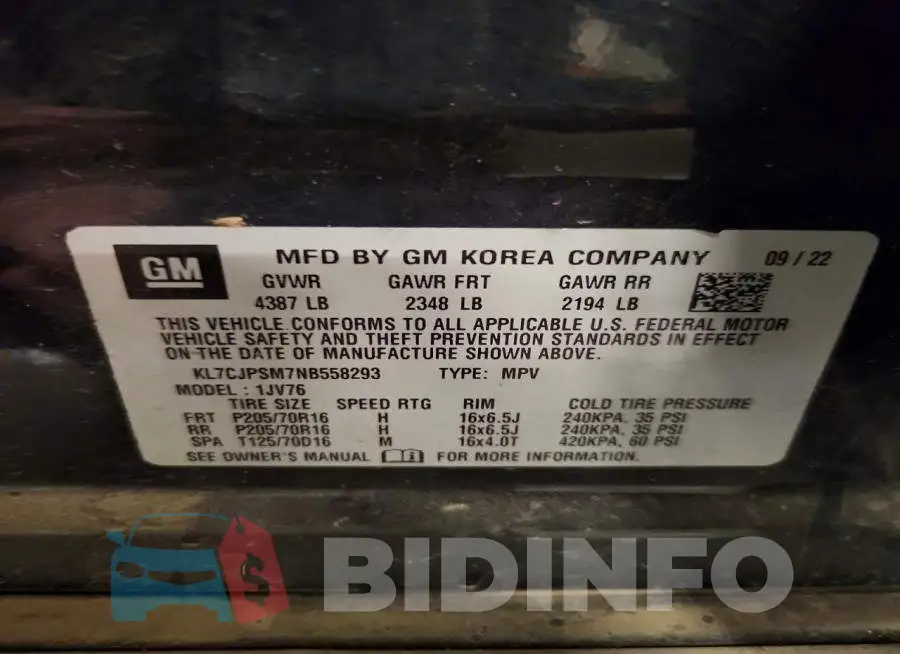 KL7CJPSM7NB558293 Photo# 13