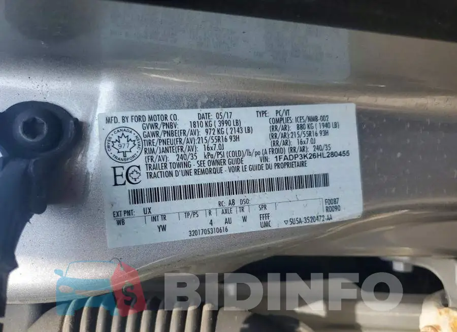 1FADP3K26HL280455 Photo# 13