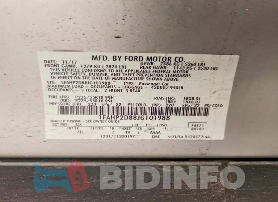 1FAHP2D88JG101988 Photo# 12