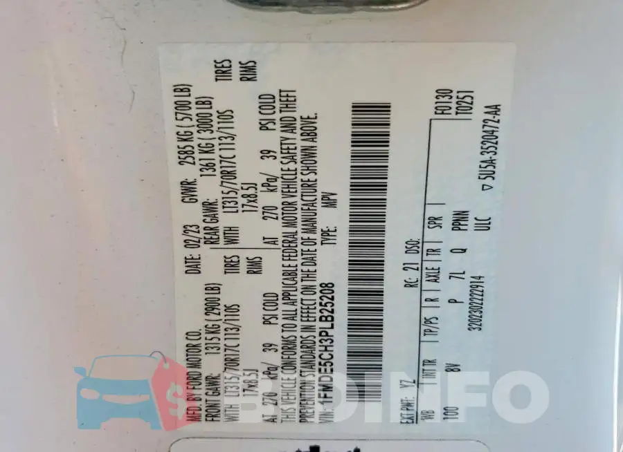 1FMDE5CH3PLB25208 Photo# 12