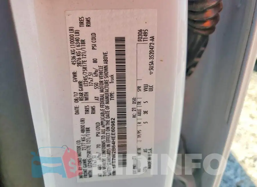 1FT7W2B64HEE60982 Photo# 12