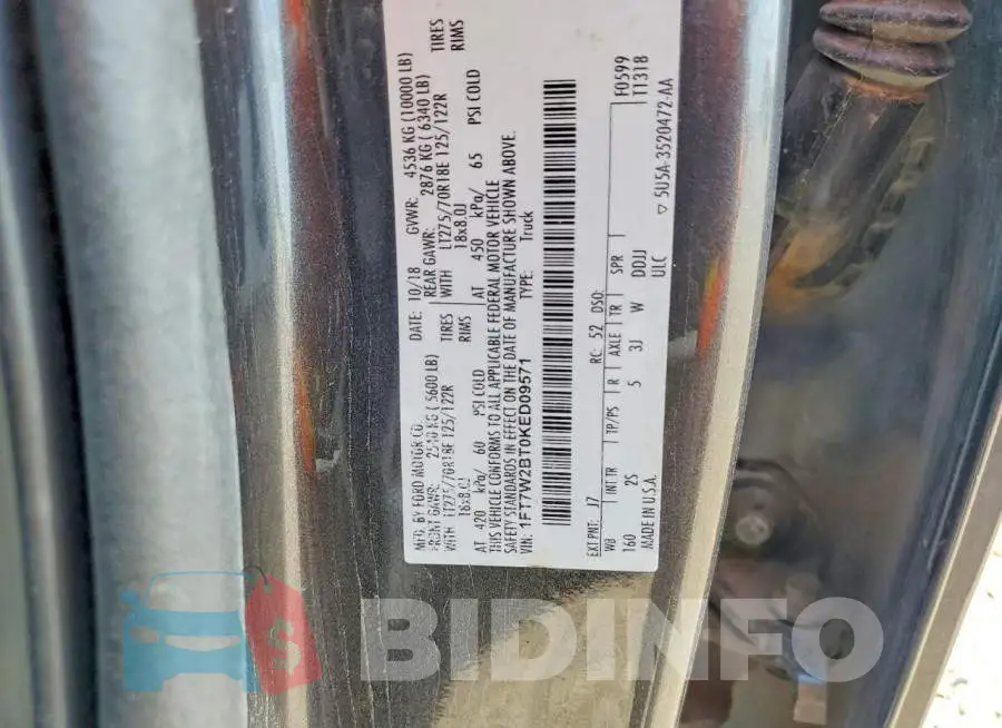 1FT7W2BT0KED09571 Photo# 12