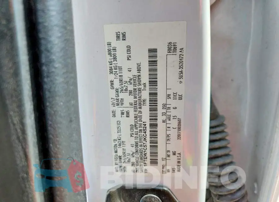 1FTEW1C57JKC45241 Photo# 12