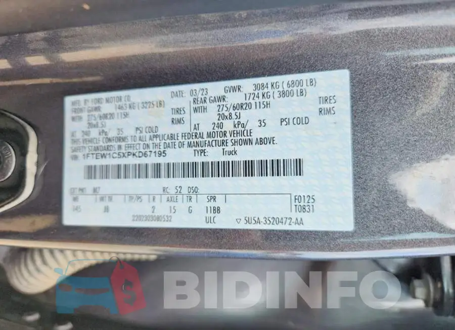 1FTEW1C5XPKD67195 Photo# 12