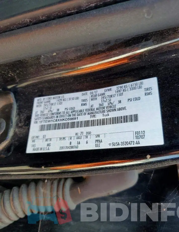 1FTEW1C8XHKD59691 Photo# 12
