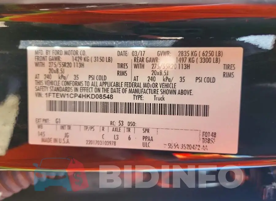 1FTEW1CP4HKD08548 Photo# 12