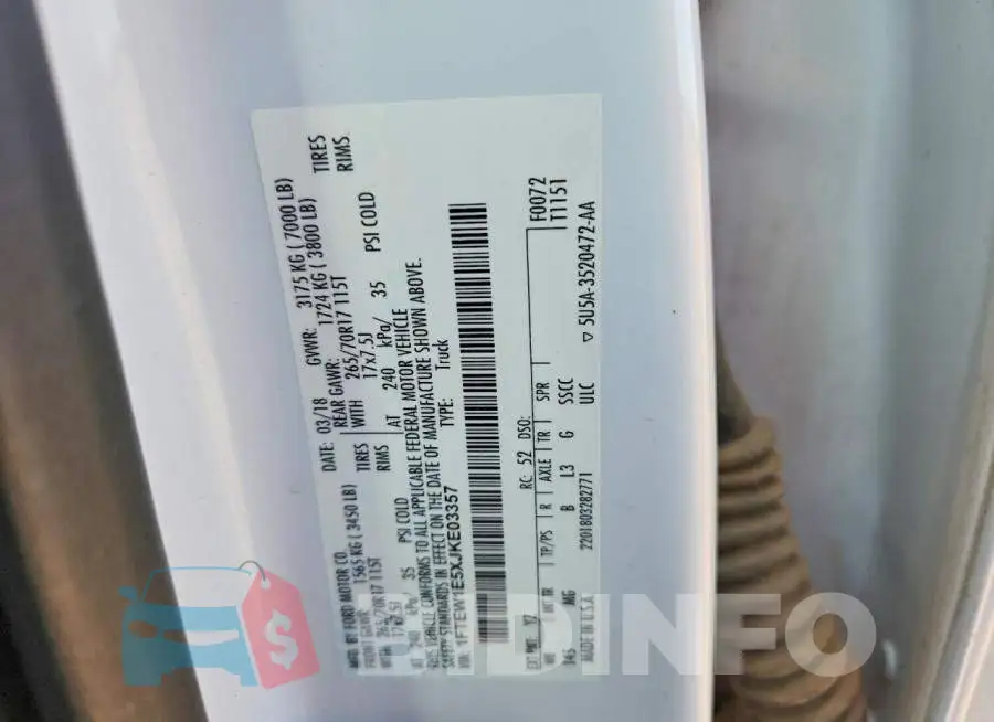 1FTEW1E5XJKE03357 Photo# 12