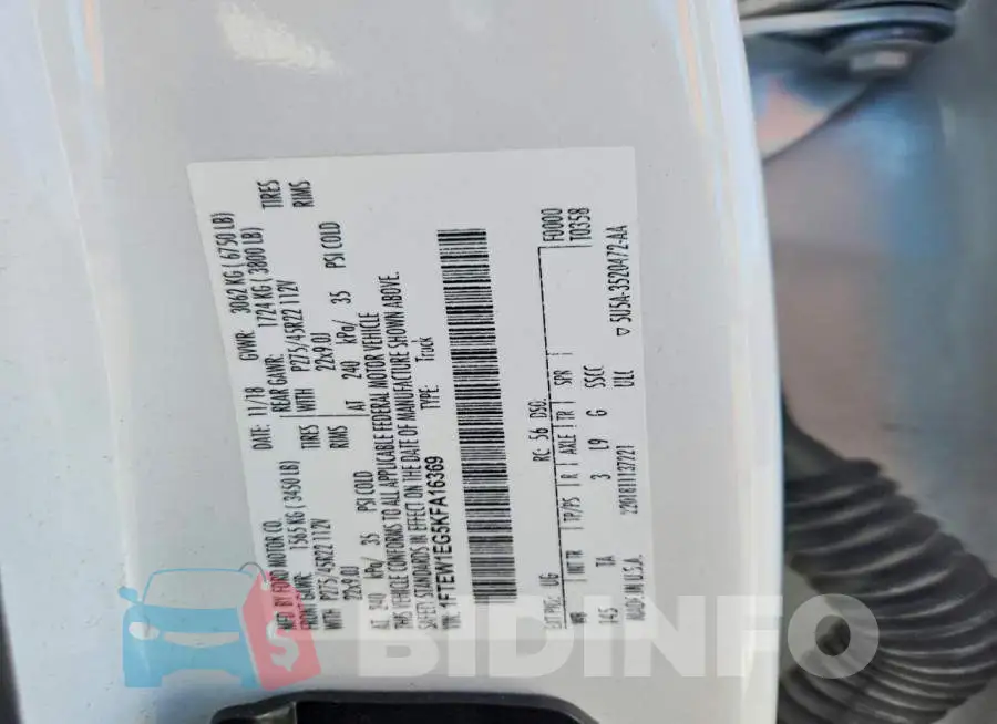 1FTEW1EG5KFA16369 Photo# 12