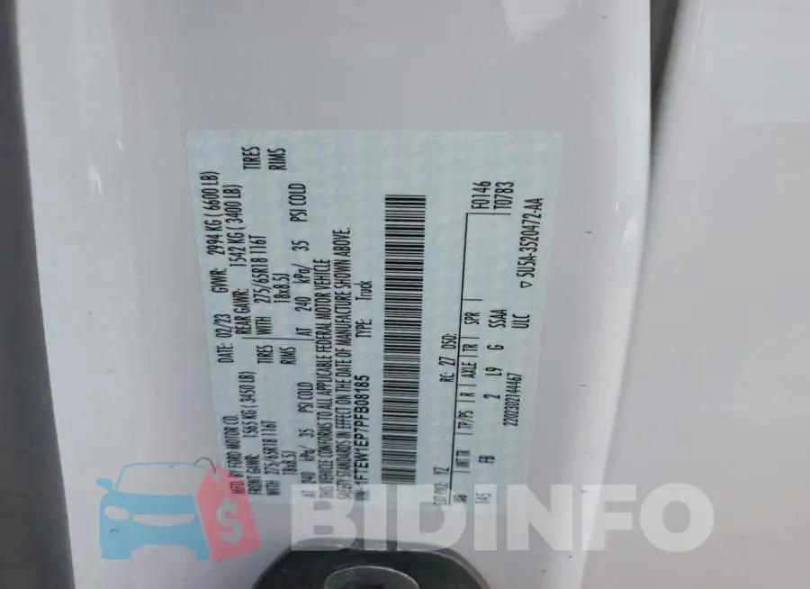 1FTEW1EP7PFB08185 Photo# 12