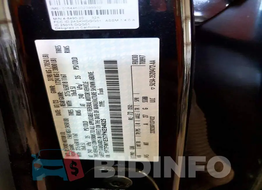 1FTFW1E57PKE94925 Photo# 13