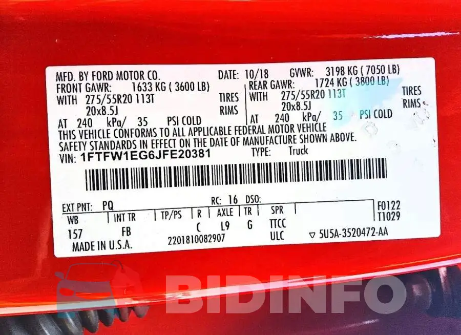 1FTFW1EG6JFE20381 Photo# 12