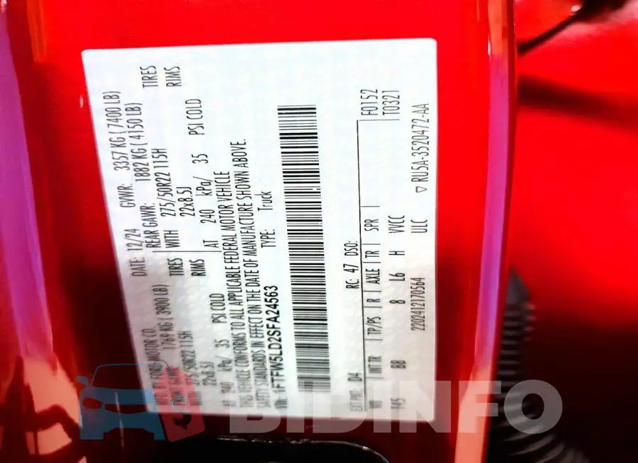 1FTFW5LD2SFA24563 Photo# 12