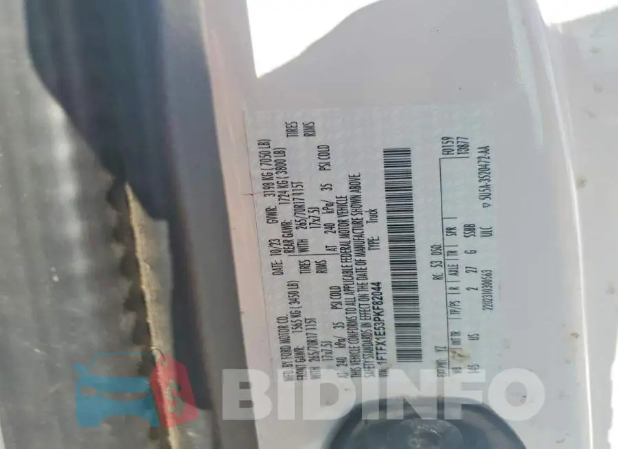 1FTFX1E53PKF82044 Photo# 12